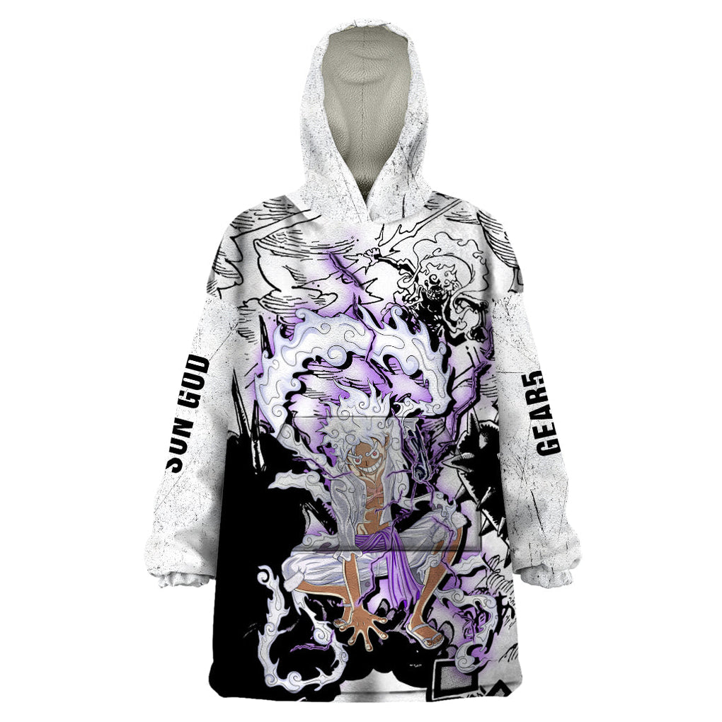 Luffy Strawhat Gear Five Wearable Blanket Hoodie Kaminari TS07