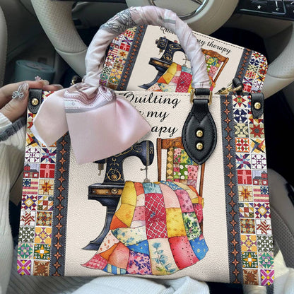 Leather Bag Quilting Is My Therapy