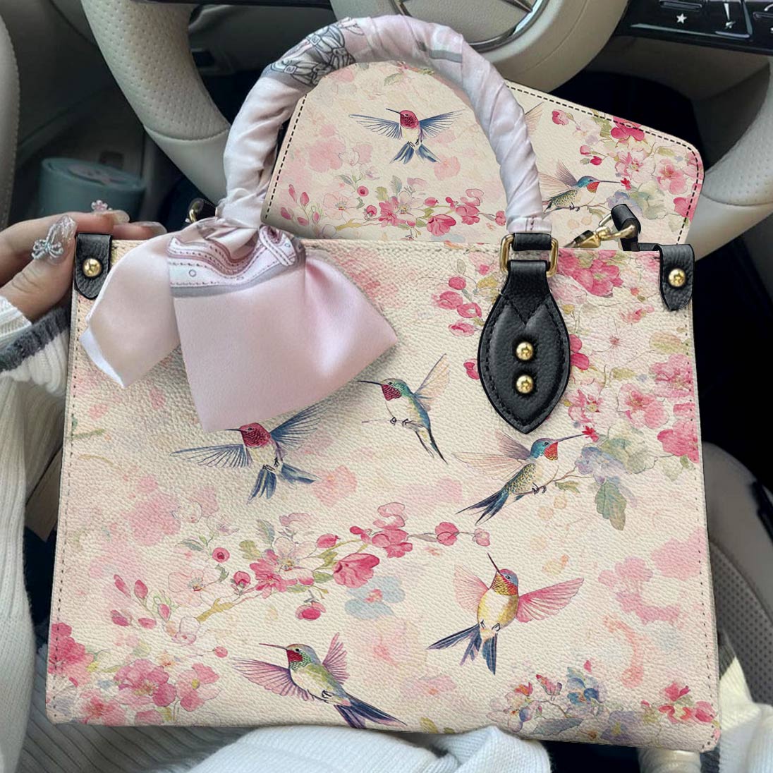Hummingbird Leather Bag Flight of Spring