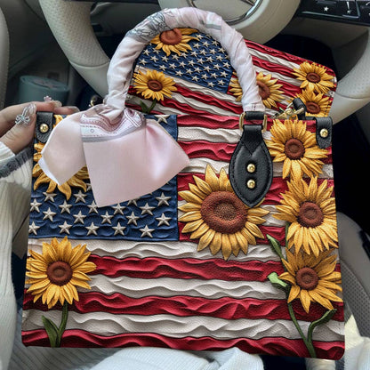 Leather Bag Sunflower Freedom