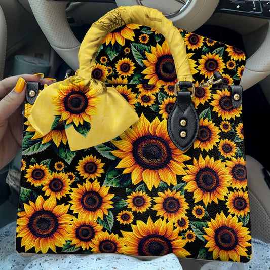 Sunflower Leather Bag Summer Eclipse