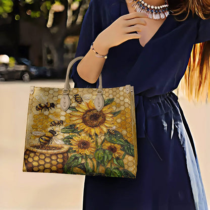 Leather Bag Bee Sunshine