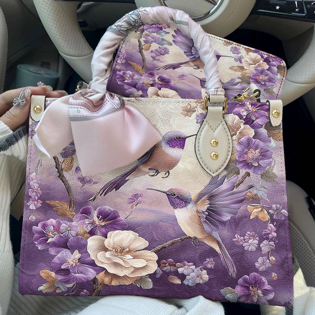 Hummingbird Leather Bag Wings of Serenity