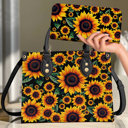 Sunflower Leather Bag Summer Eclipse
