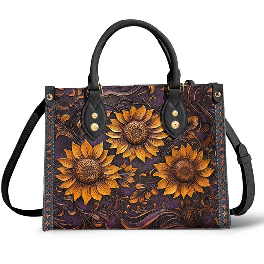 Leather Bag Sunflower Hope Love