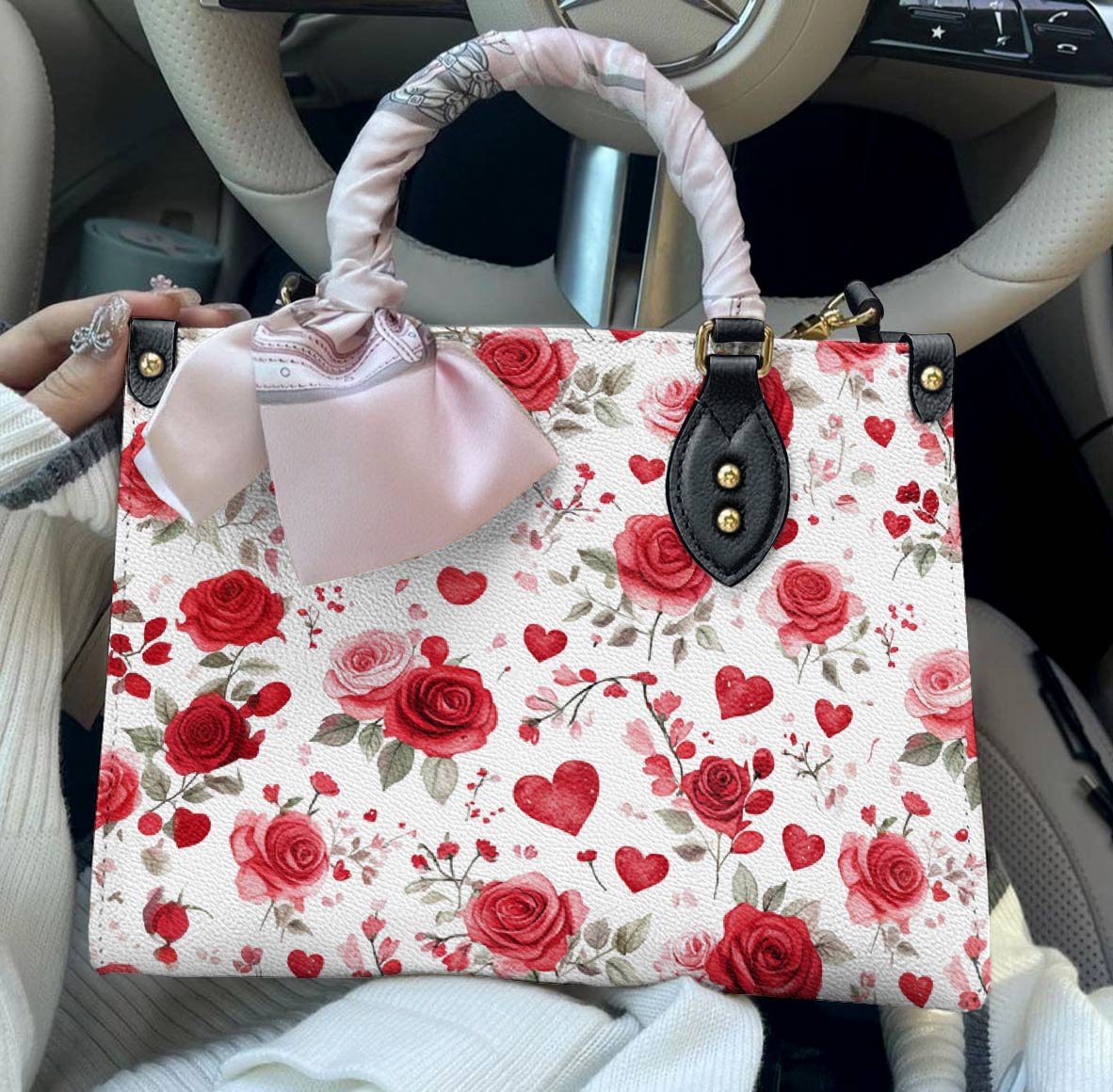 Leather Bag Romantic Rose