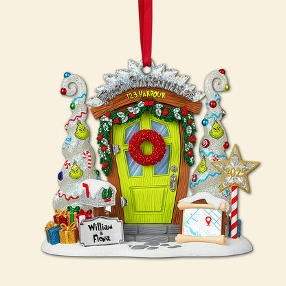 First Christmas At New Address Ornament - Personalized Christmas Gifts For Couple