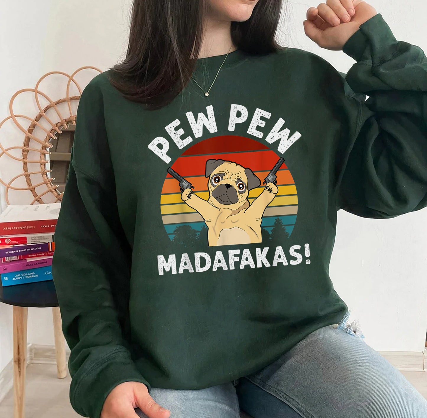 Vintage Retro Pug Pew Pew Madafakas! funny Pug pew pew T-Shirt, Funny T-shirt, Gift For Gamer, T-shirt For Gamer