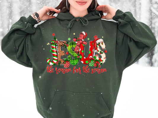Jesus The Reason For The Season Sweatshirt, Chritmas Sweatshirt, Sweatshirt Gift Christmas, Christmas For Gift