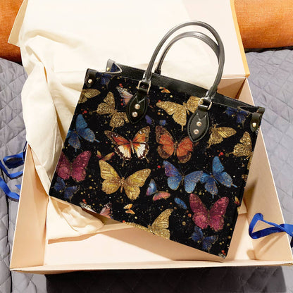 Butterfly Leather Bag Butterfly Galaxy Glow