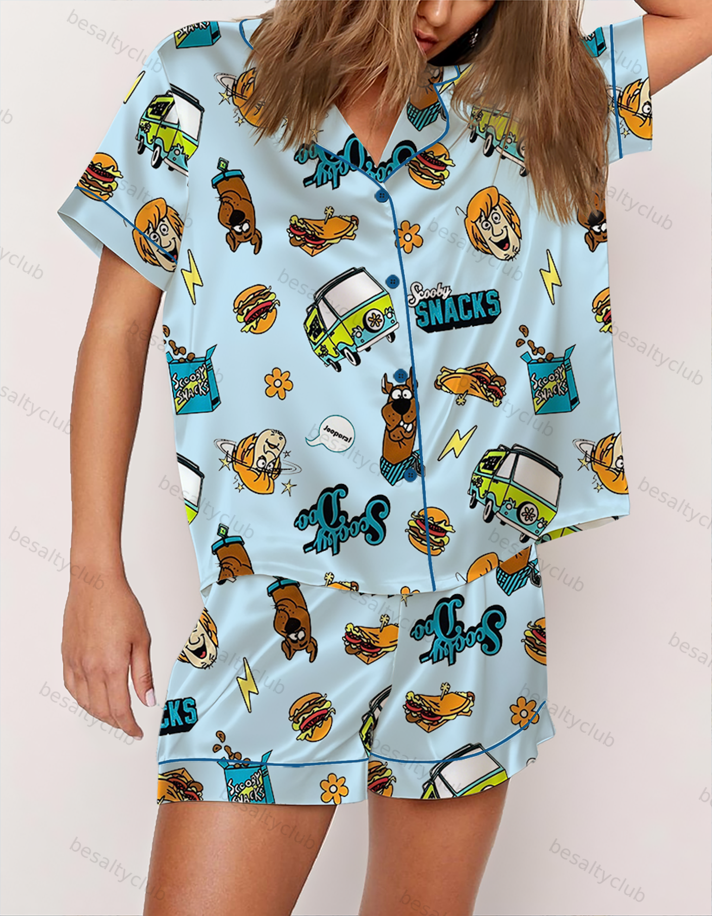 Scooby Snacks Satin Pajama Set