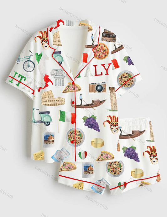 Italy Roma Travel Pajama Set
