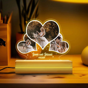 Personalized Heart LED Name Light, Infinity Heart Valentines Gift, Couple Picture Night Light, Anniversary Gifts For Him/Her, Wedding Gift