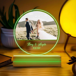 Custom Photo Wedding LED Light, Anniversary Plaque, Engagement Gifts, Newly Engaged Gifts, Engagement Frame, Gift for Her,Personalized Gifts