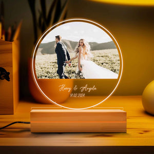 Custom Photo Wedding LED Light, Anniversary Plaque, Engagement Gifts, Newly Engaged Gifts, Engagement Frame, Gift for Her,Personalized Gifts