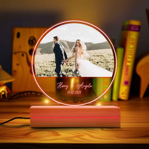 Custom Photo Wedding LED Light, Anniversary Plaque, Engagement Gifts, Newly Engaged Gifts, Engagement Frame, Gift for Her,Personalized Gifts