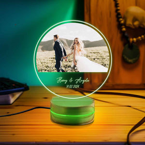 Custom Photo Wedding LED Light, Anniversary Plaque, Engagement Gifts, Newly Engaged Gifts, Engagement Frame, Gift for Her,Personalized Gifts