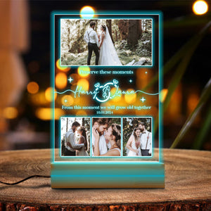 Custom Photo Collage LED Light, Personalized Photo Frame Light, Custom Photo Plaque, Photo Night Lamp,Personalized Night Light, Wedding Gift