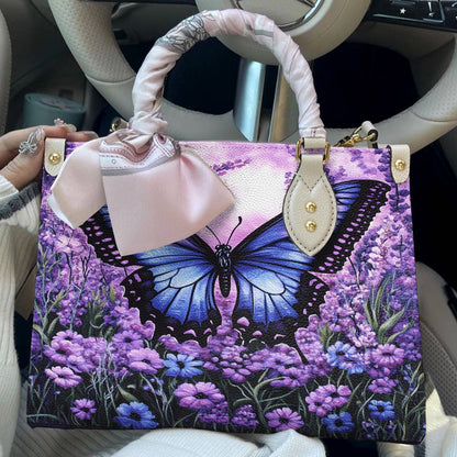 Butterfly Leather Bag Lavender Flight