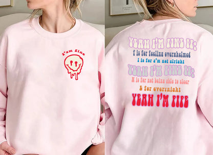 yeah im fine sweatshirt  Im fine tshirt  country music  Hoodie Unisex Tshirt Trending shirt  Iâ€™m Fine Sweater Yeah Im fine Crewneck
