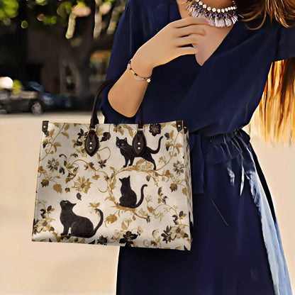 Leather Bag Midnight Black Cats
