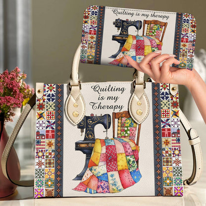Leather Bag Quilting Is My Therapy