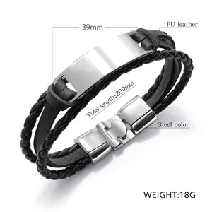 Mum To Daughter - You Are Loved More Than You Know Leather Bracelet