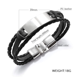 Mom To Son - I Believe In You Leather Bracelet