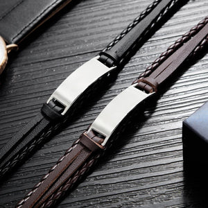 Nana To Grandson - I Love You Leather Bracelet