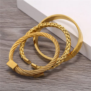 To My Boyfriend - Meeting You Was Fate Roman Numeral Bangle Weave Bracelets