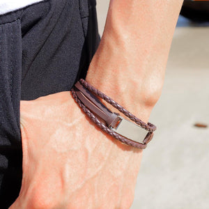 Mom To Son - Always Have Your Back Leather Bracelet