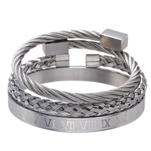 Daughter To Dad - You Are The World's Best Trucker Bangle Weave Roman Numeral Bracelets