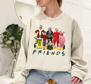 Friends Christmas Sweatshirt, Funny Christmas Sweat Shirt, Friends Hoodie, Christmas Movie Sweater, Trendy Tee, Friends Team Xmas Crewneck