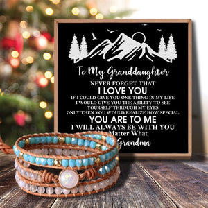 Grandma To Granddaughter - I Will Always Be With You Crystal Beaded Bracelet
