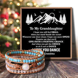 Grandma To Granddaughter - I Hope You Dance Crystal Beaded Bracelet