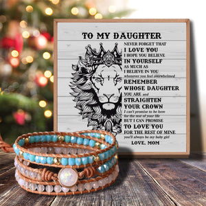 Mom To Daughter - Believe In Yourself Crystal Beaded Bracelet