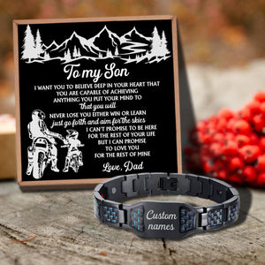 Dad To Son - You Will Never Lose Customized Name Bracelet