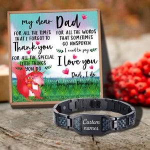 Daughter To Dad - I Love You Customized Name Bracelet