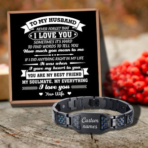 To My Husband - My Everything Customized Name Bracelet