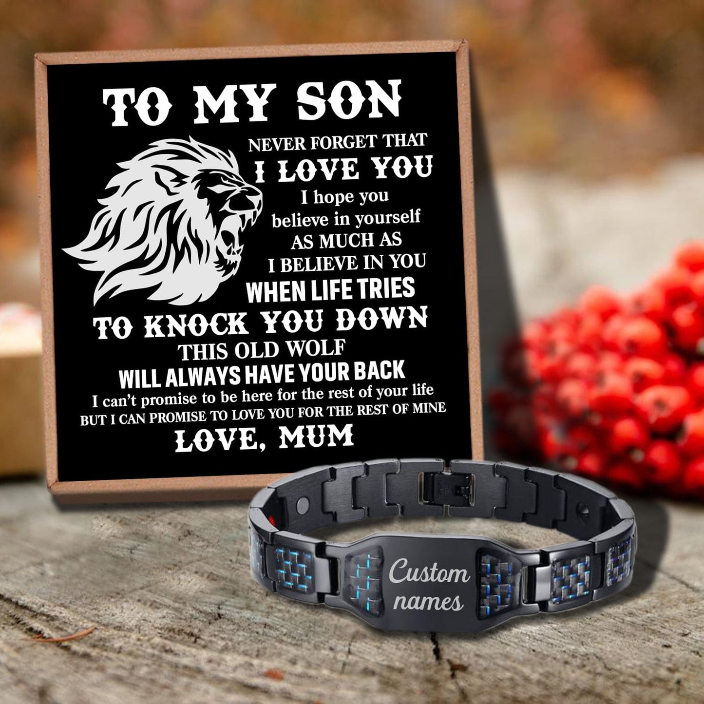 Mum To Son - I Believe In You Customized Name Bracelet