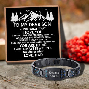 Dad To Son - I Will Always Be With You Customized Name Bracelet