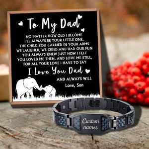 Son To Dad - I Love You Dad Customized Name Bracelet