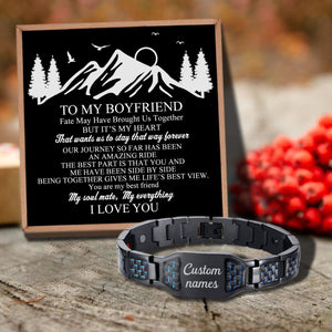 To My Boyfriend - You Are My Everything Customized Name Bracelet