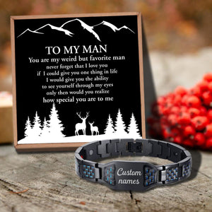 To My Man - You Are My Favorite Man Customized Name Bracelet