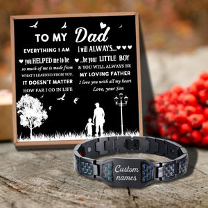 Son To Dad - I Will Always Be Your Little Boy Customized Name Bracelet