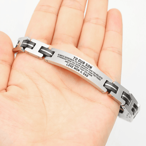 To Our Son - You Are Loved More Engraved Men's Bracelet