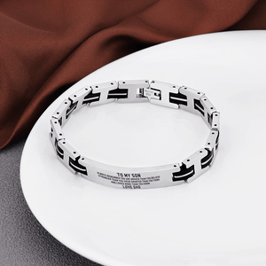 Dad To Son - You Are Loved More Engraved Men's Bracelet