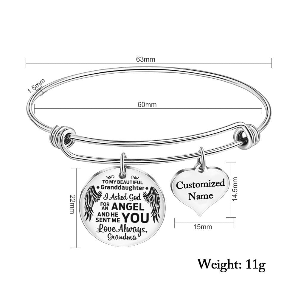 Grandma To Granddaughter - Love Always Customized Name Bracelet