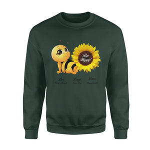 Bee happy! love, laugh,l loves funny sweatshirt gifts christmas ugly sweater for men and women