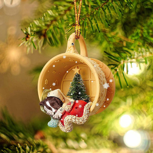 Godmerch English Springer Sleeping In A Tiny Cup Christmas Holiday-Two Sided Ornament - Best gifts your whole family